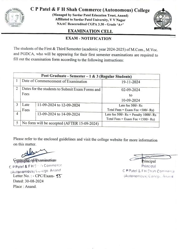 C P Patel and F H Shah Commerce College